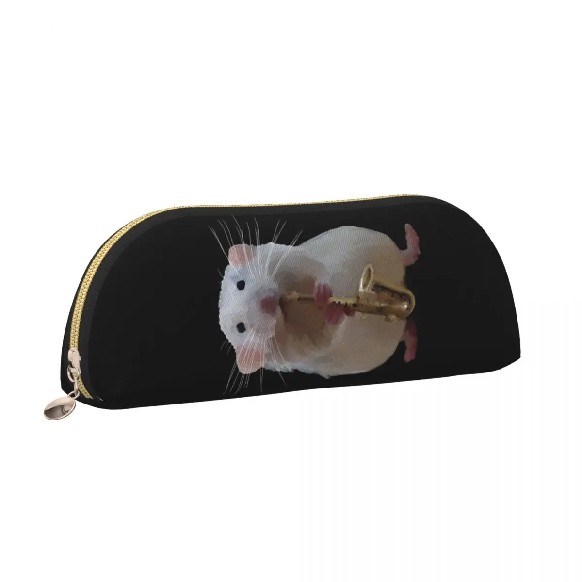 Rato jogando o saxofone lápis caso lápis bolsa de armazenamento artigos de papelaria suprimentos grande capacidade caneta caixa lápis saco para meninos meninas