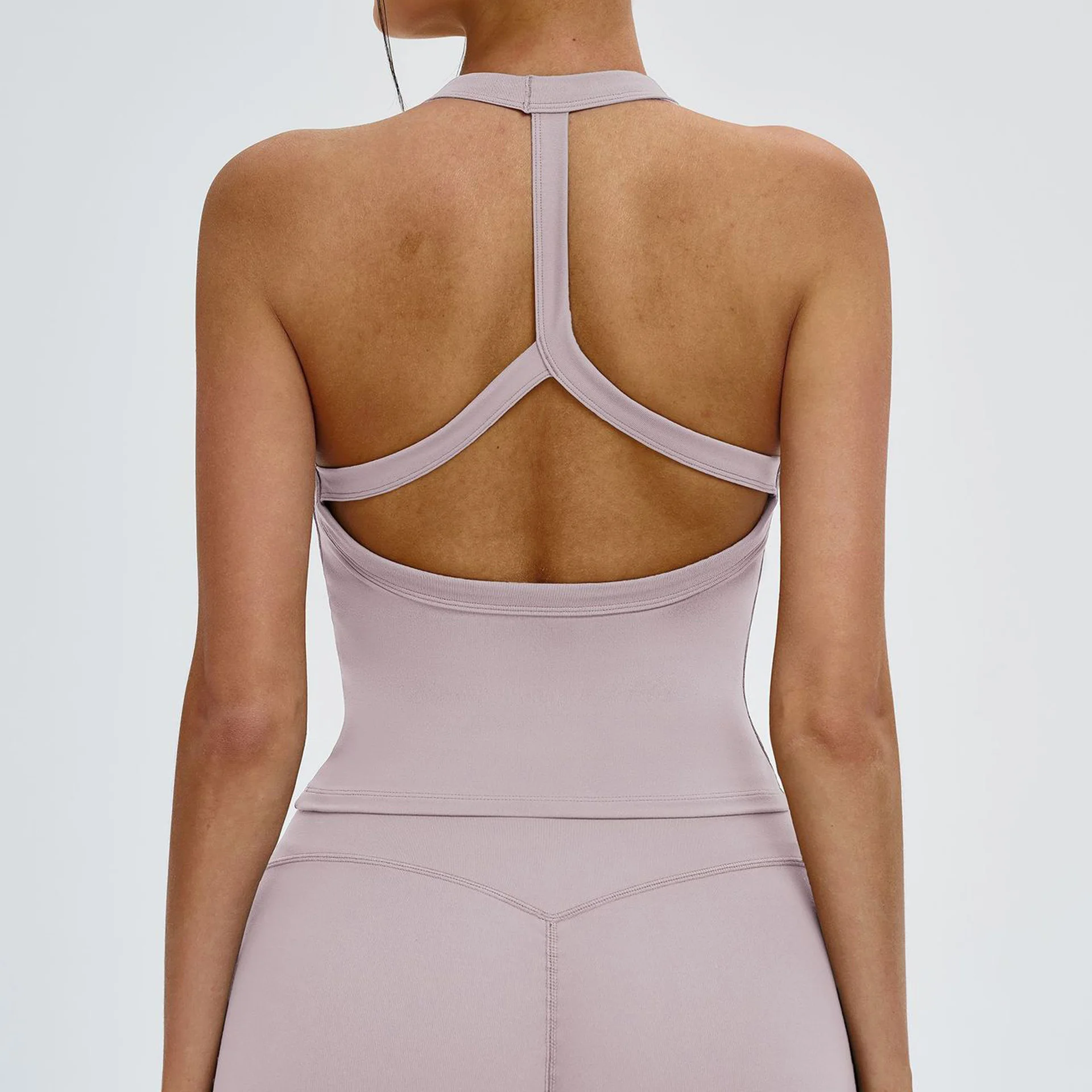 Backless Hollow Out Yoga Vest Quick Dry Y Shape Ribbed Gym Outdoor Sports Top 2026 Solid Shockproof Workout Fitness Running Vest
