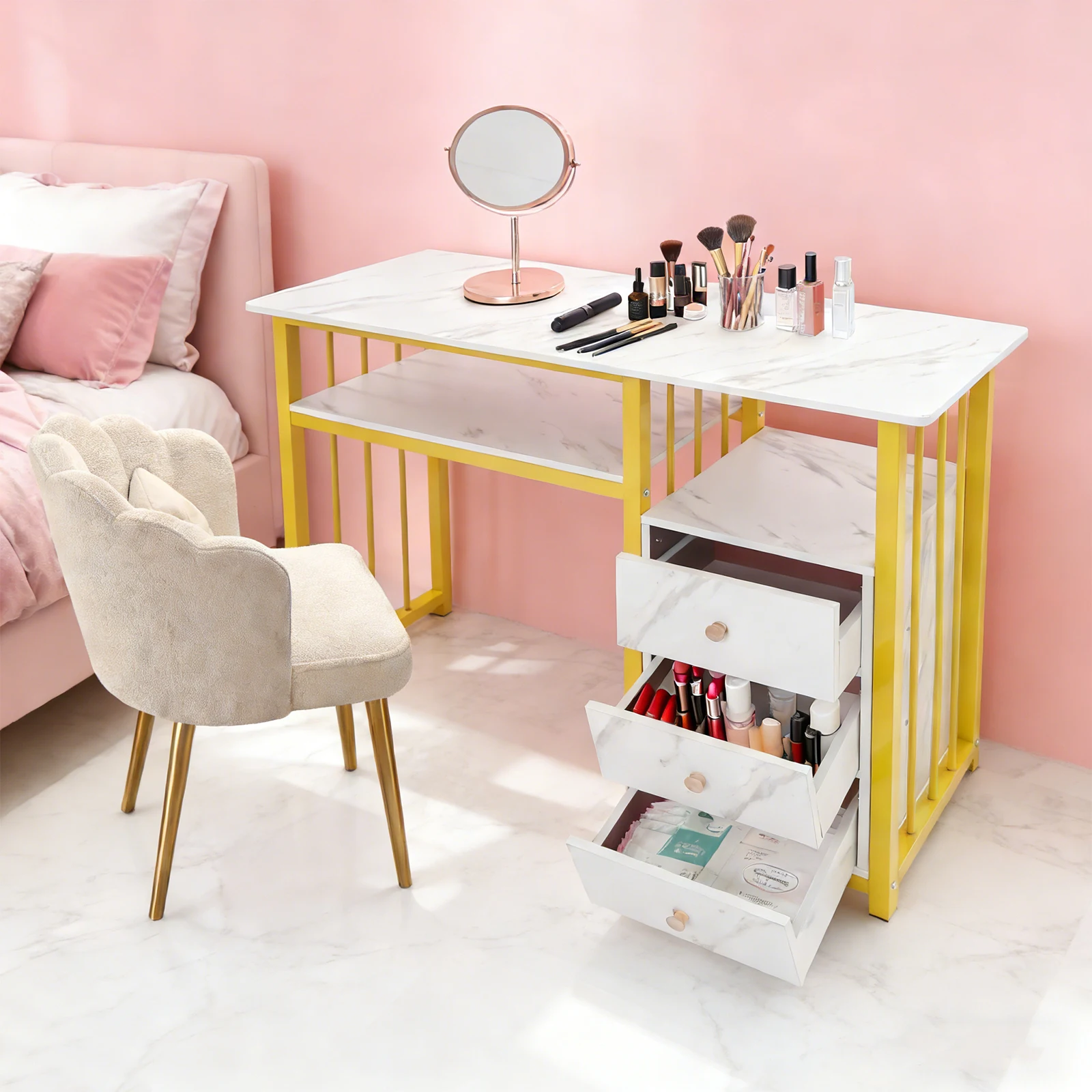 Stół do manicure w kolorze zło – Office Tech Furniture recenzja i cena