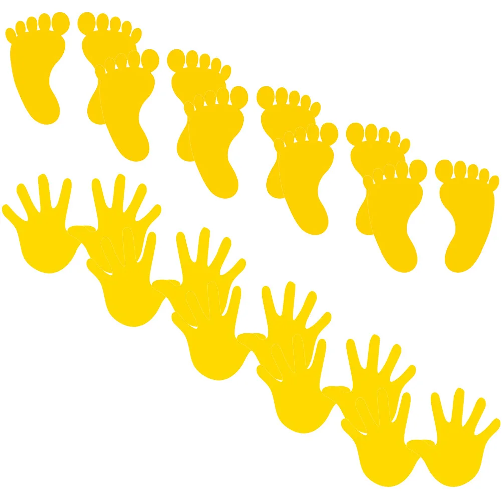 

5pcs 10 Pairs Handprint Stickers Self-Adhesive Removable Wall Decal For Kids Room Classroom Home Decor Adhesive Wall Stickers