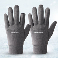 Cycling Gloves Winter Touch Screen Motorcycle Gloves Outdoor Scooter Windproof Riding Ski Gloves Warm Bike Gloves Black Cycling