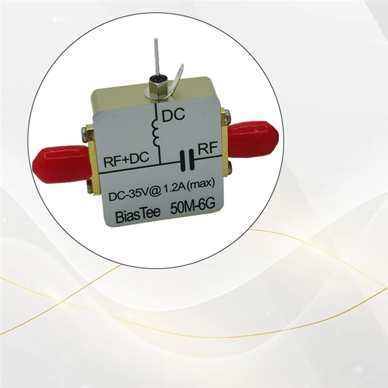 ABMF-50M-6Ghz 바이어스 티 RF 피드 바이어스 동축 피드 바이어스 박스 HAM 라디오 SDR 안테나 용 낮은 삽입 손실