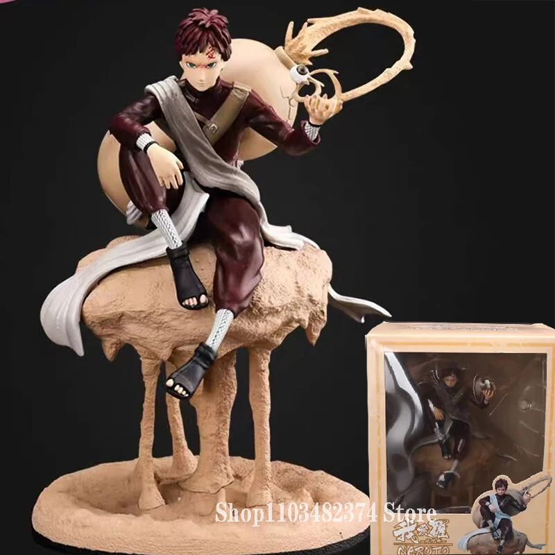 

22cm Anime GK Naruto Action Figure Sandstorm Statue Gaara Figurine Sitting Model PVC Collection Gaara Toys Ornament Doll Gift