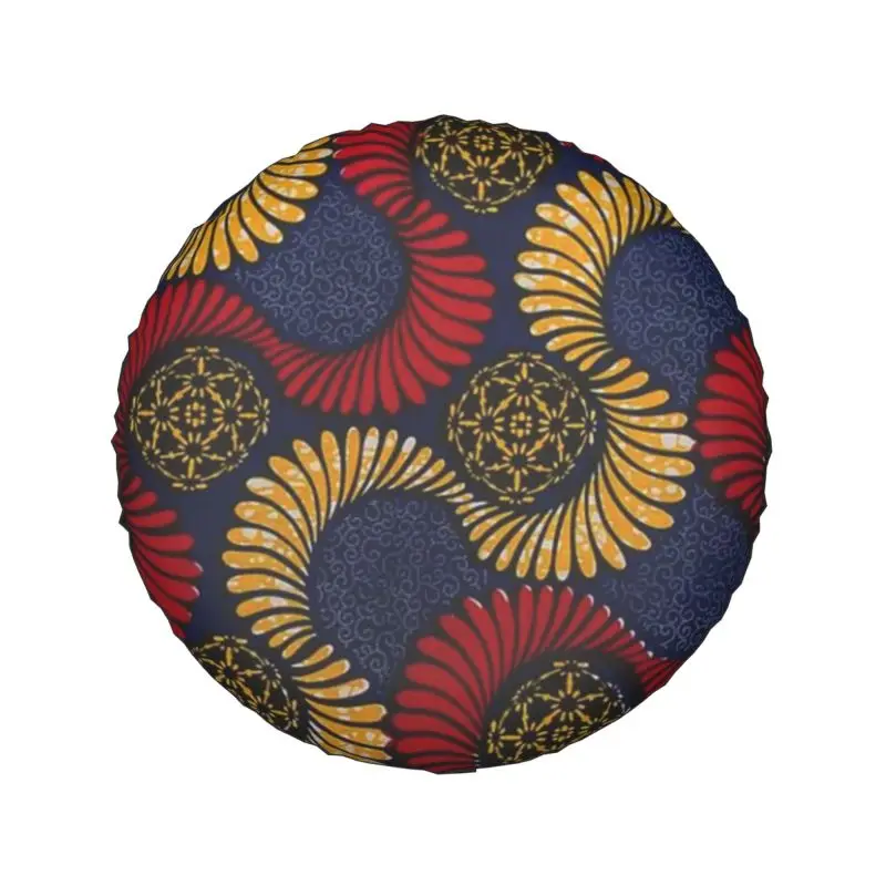 African Ankara Print Spare Tire Cover for Jeep Grand Cherokee Africa Ethnic Art 4WD 4x4 SUV Car Wheel 14