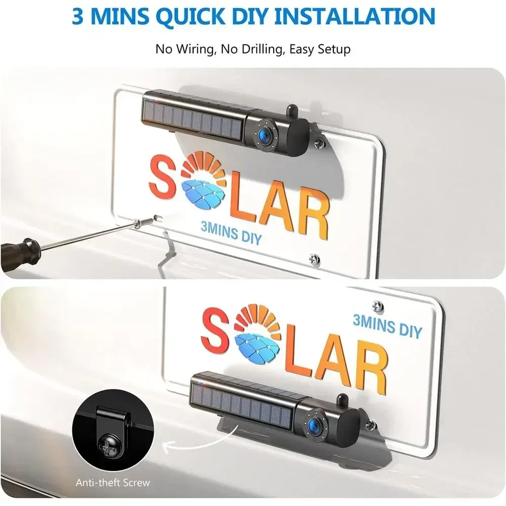 Solar Wireless Backup Camera, 1080P 5