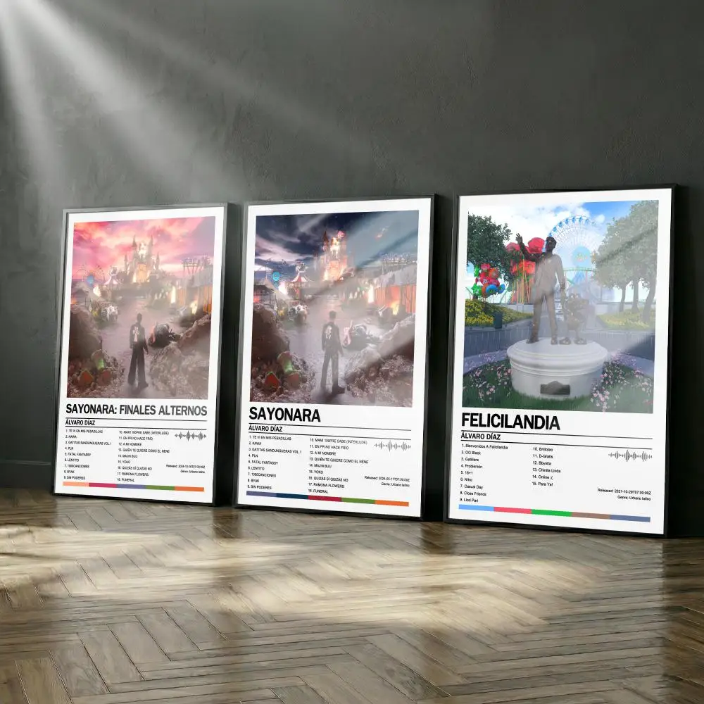 Alvaro Diaz Poster-Album-Set, modernes Cover-Wandkunst-Set für Zimmer, Leinwandgemälde, Kunstdruck, Heimwanddekoration, Bild, Geschenk