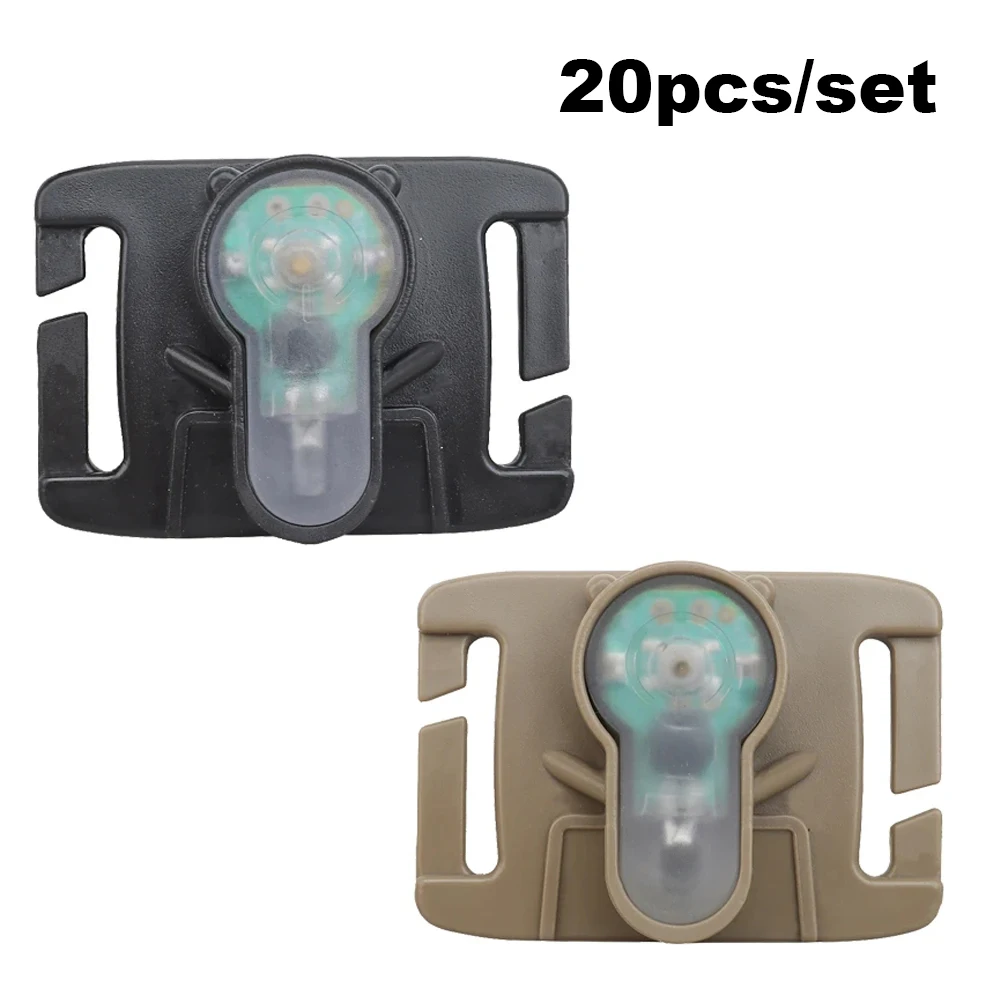 

20Pcs/set Tactical MOLLE Webbing Signal Light for Airsoft Hunting Vest Survival Vest Outdoor Bicycle Strobe Light Waterproof