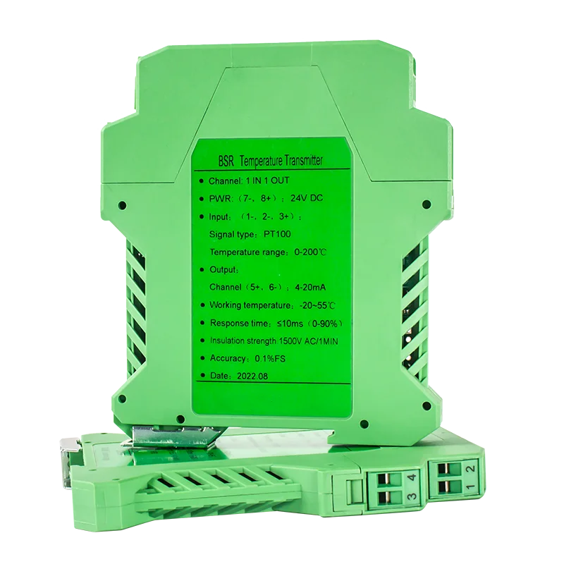 Transmissor de temperatura RTD 4-20mA 0-10V 0-5V 1-5V RS485 PT100 Conversor de sinal de temperatura 0-100 ℃   0-500 ℃   0-300 ℃   -50-200 ℃