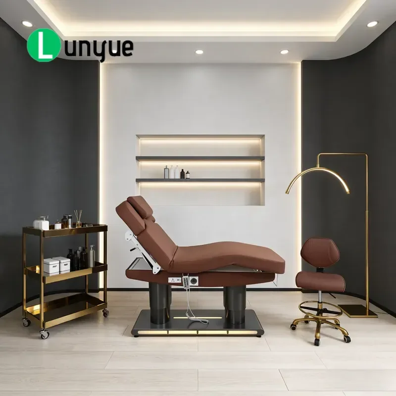 Professional Adjustable Spa Massage Bed for Beauty Salons and Spas Comfortable Portable Treatment Table with Height