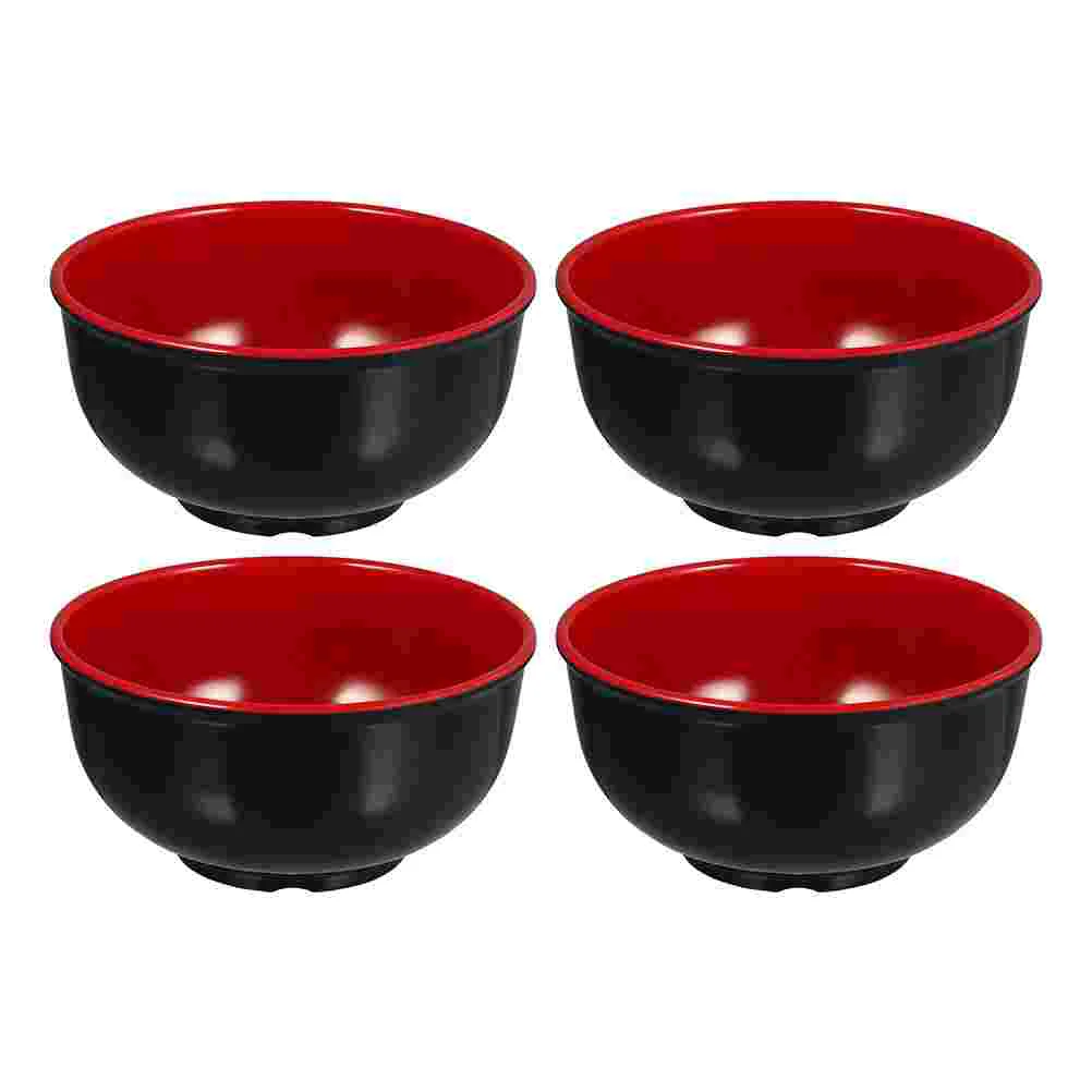 

4 Pcs Container Ramen Bowl Noodles Asian Dishes Cookware Melamine Chinese Dining Salad