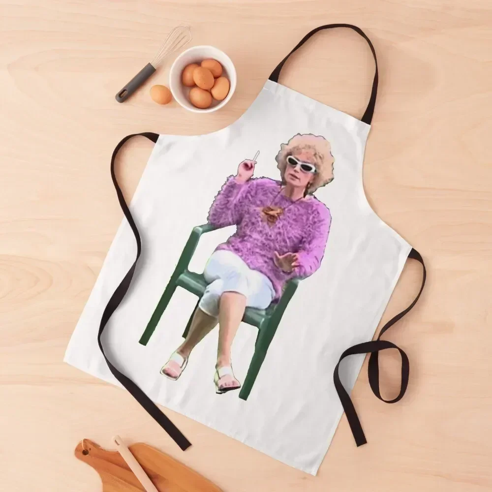 

Kath and Kim: Kath Having a Smoke Apron For Man Home Supplies Waterproof Salon Apron