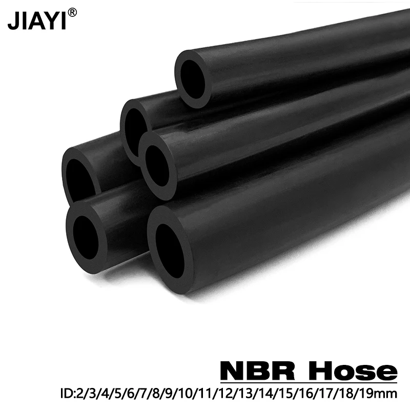 NBR Flexible Fuel Hose ID 2 3 4 5 6 7 8 9 10 12 14 19mm Black Rubber Pipe Oil Resistant Anti Aging Wearproof for Automotive Fuel