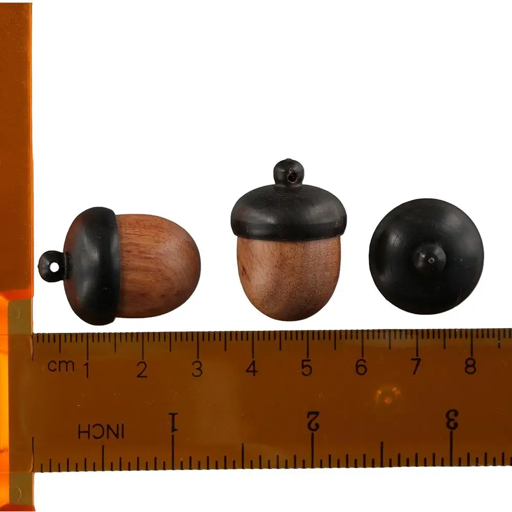 Decorations. Wooden Acorn Nut Box Pendant Disconnectable Acorn Charms Camel Wood Necklace Jewelry Making