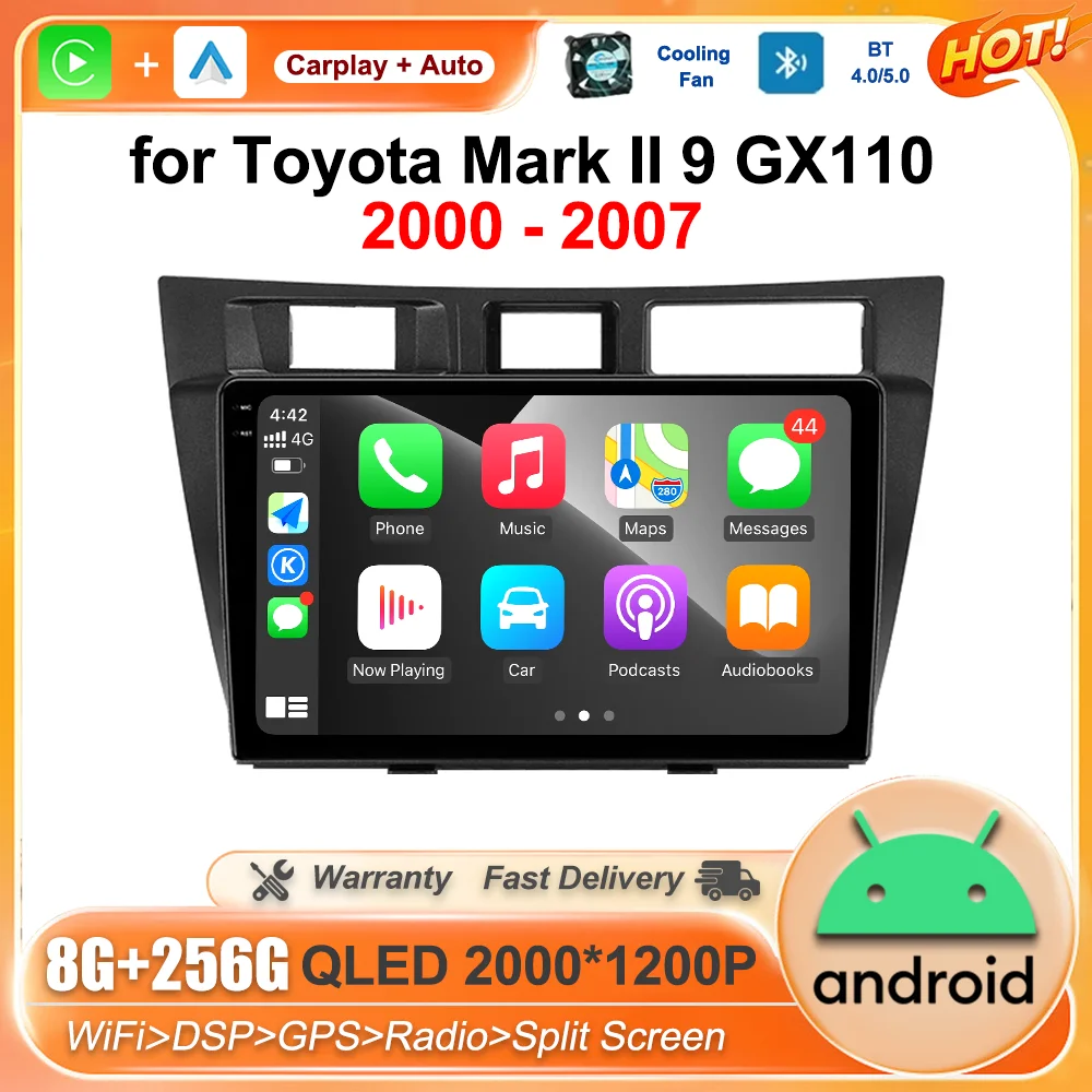 

9 '' for Toyota Mark II 9 GX110 2000 - 2007 Android Car Radio Multimedia Player Navigation GPS DSP Stereo 2.5 D HD Touch Screen