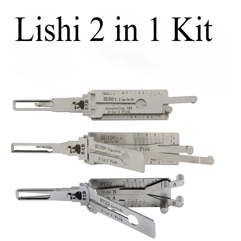 

HU66 HU100 HON66 HU100R HU92 HY22 TOY2 TOY48 HU101 HU43 TOY2 HU83 K5 HY22 Lishi 2-in-1 lishi Pick Tool Door opening tool