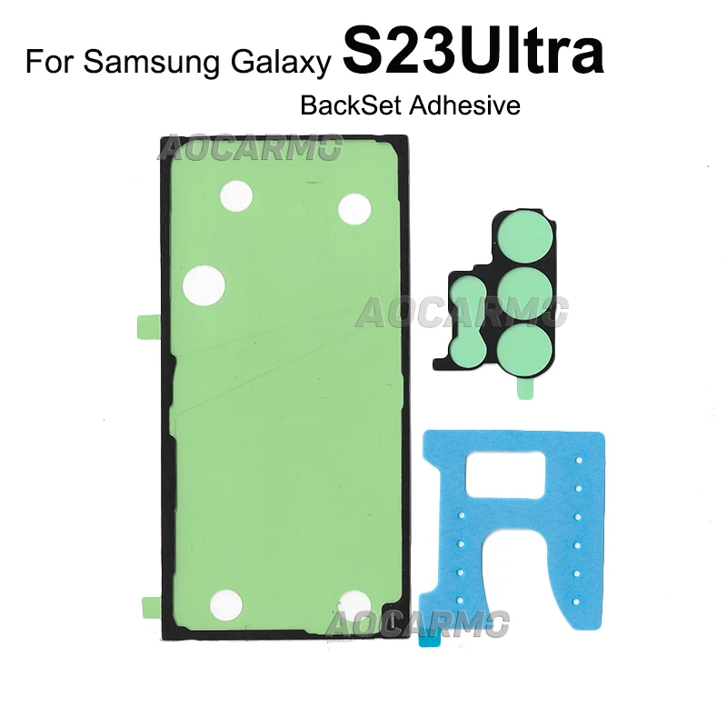 Aocarmo For Samsung Galaxy S23 Ultra S23U Back Battery Rear Cover Waterproof Sticker Glue Front Screen LCD Adhesive Replacement