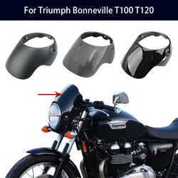 Front Head Windshield Motorcycle Headlight Fairing Flyscreen Surround Classic For Triumph Bonneville T100 T120 Accessories Moto