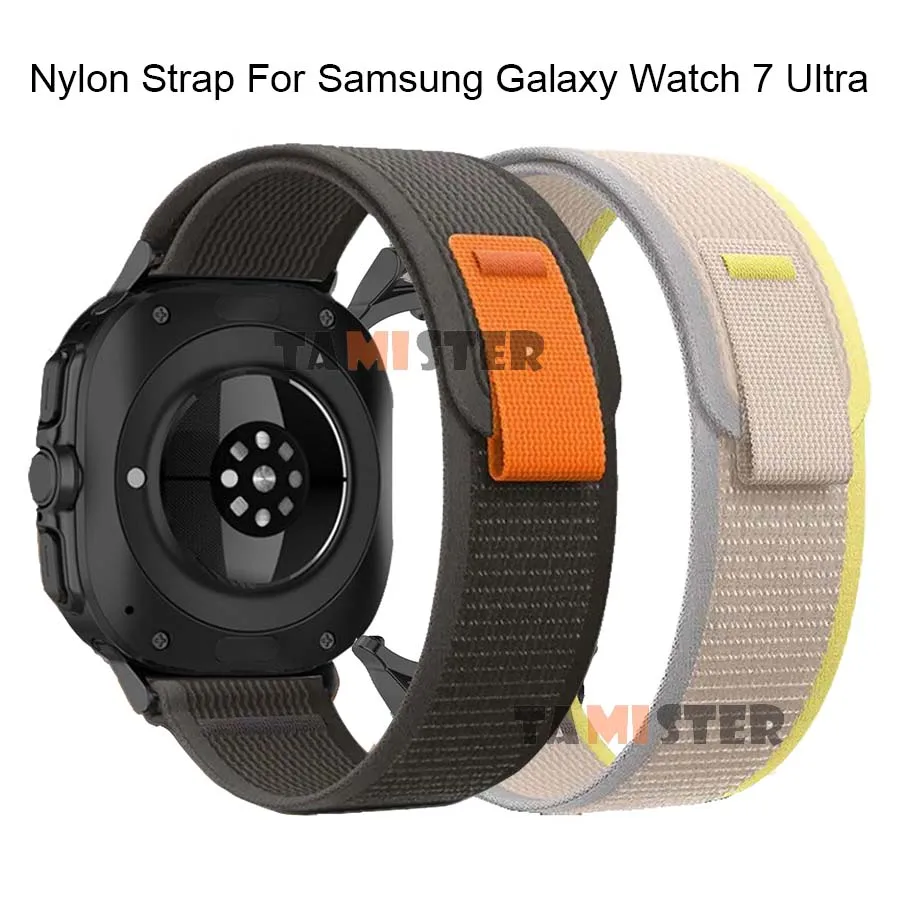 สายรัดข้อมือกีฬาสำหรับ Samsung Galaxy Watch 7สายไนลอนขนาด47มม. สายสำรองสำหรับ Galaxy Watch 7 ultra