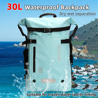 30L Large Capacity Dry Bag Dry and Wet Separation Waterproof Swimming Backpack for Travel/water Sports/Hiking Storage Bag