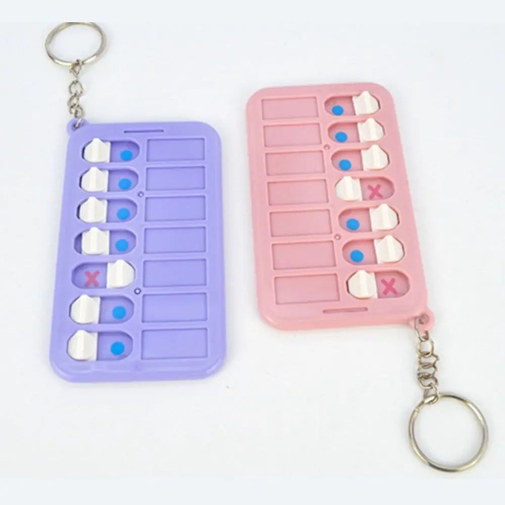 Self-disciplined Good Habit Punch Card Chores Checklist Schedule Memo Self-discipline Punch Card Keychain Plastic