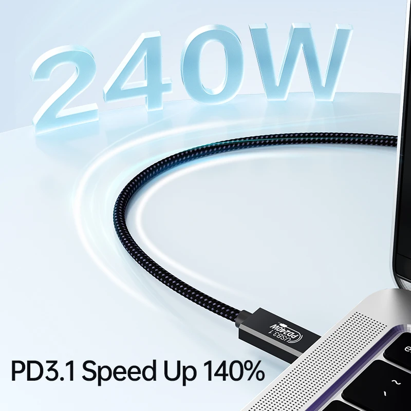 240w usb c zu typ c kabel usb pd 3,1 100w schnell ladekabel USB-C 5a typ C-C kabel für iphone 15 macbook samsung xiaomi