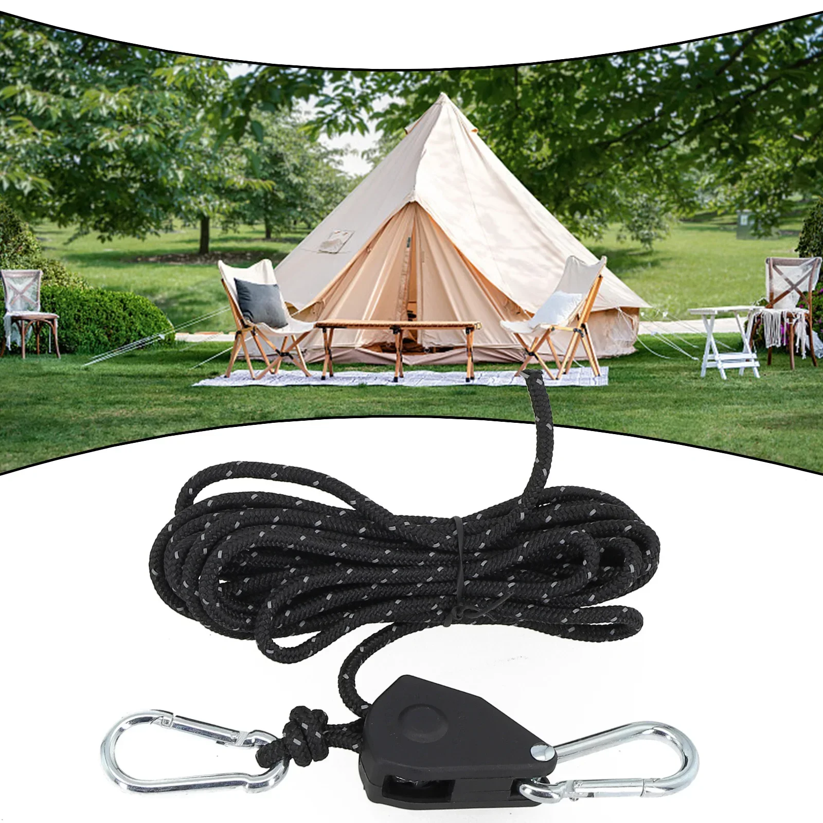 Outdoor Tent Windproof Rope Thickened Reflective Rope  Adjustable For The Canopy Awning Sleeping Bags Awning Tents Car Field