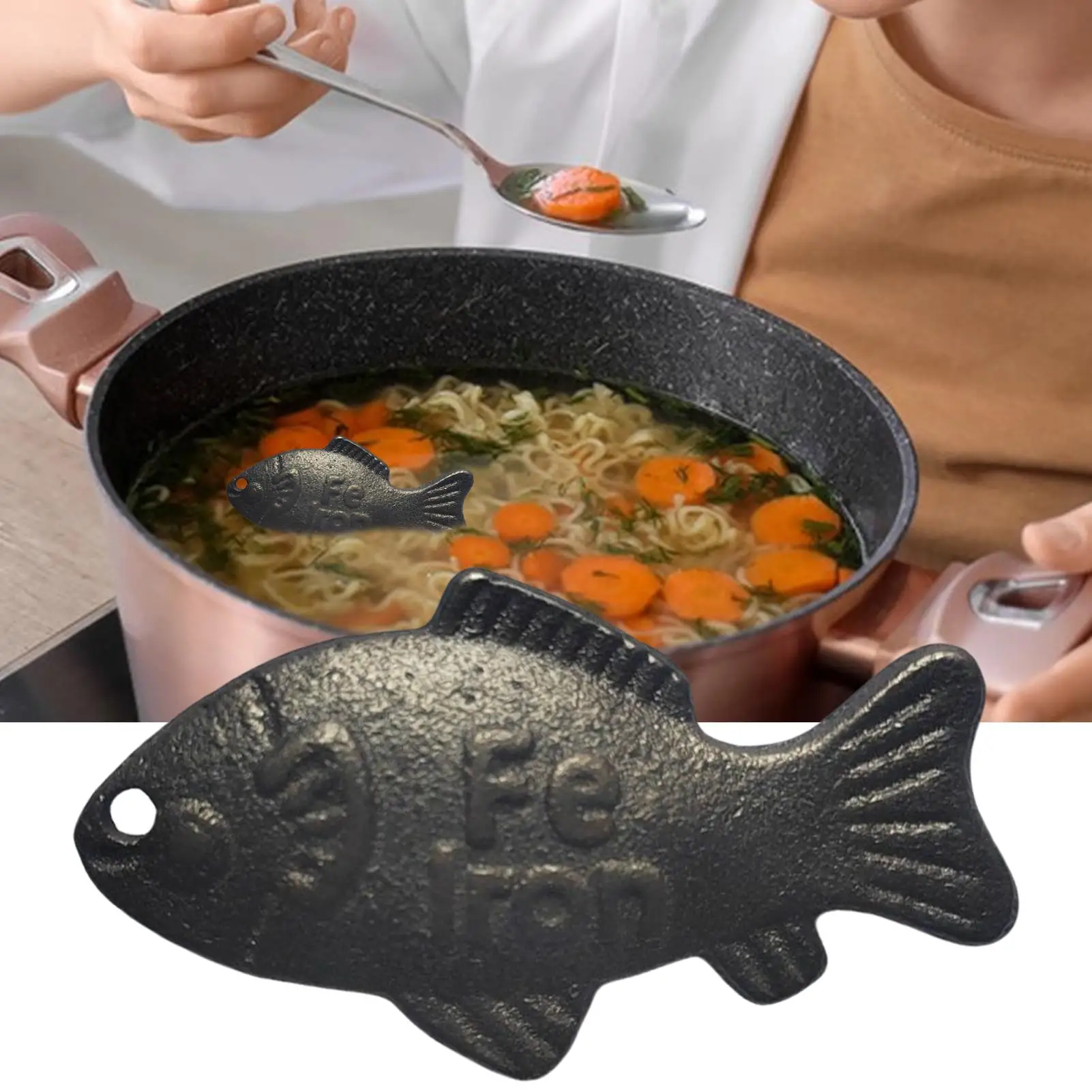 Reusable Cast Iron Cooking Fish With Iron Deficiency Luck Iron Fish Cooking Tool Effective And Safe Cooking Tool