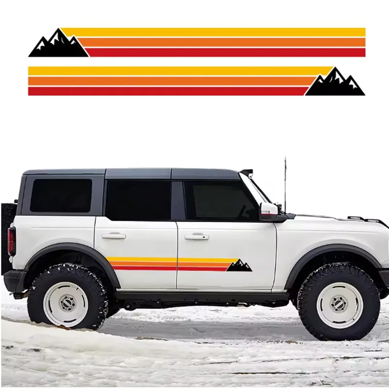 

Car Sticker For Ford Bronco Wrapping Vinyl Film Door Side Stickers Kit Waterproof PVC Decals Auto Styling Car Accessories