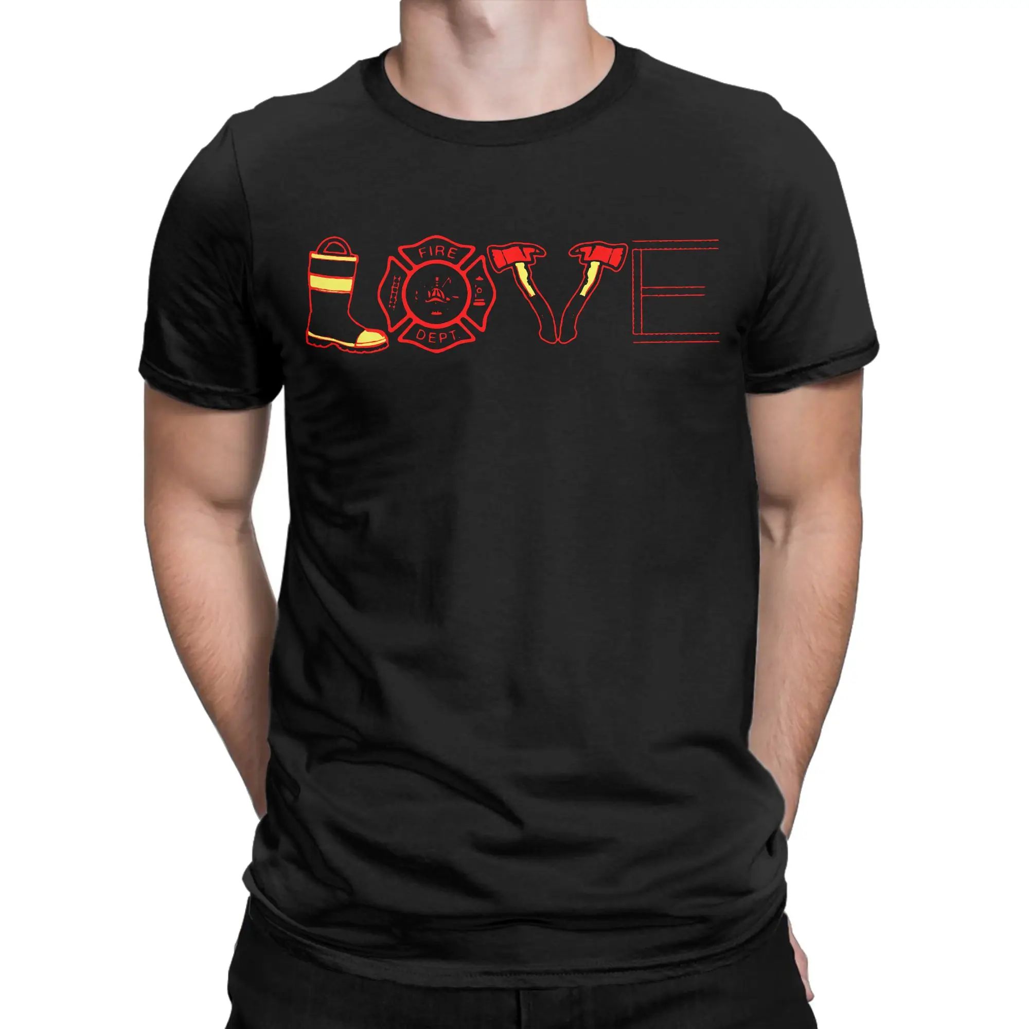 Men Women's Firefighter Fireman T Shirts  Pure Cotton Clothes Leisure Short Sleeve Crew Neck Tee Shirt Graphic T-Shirt