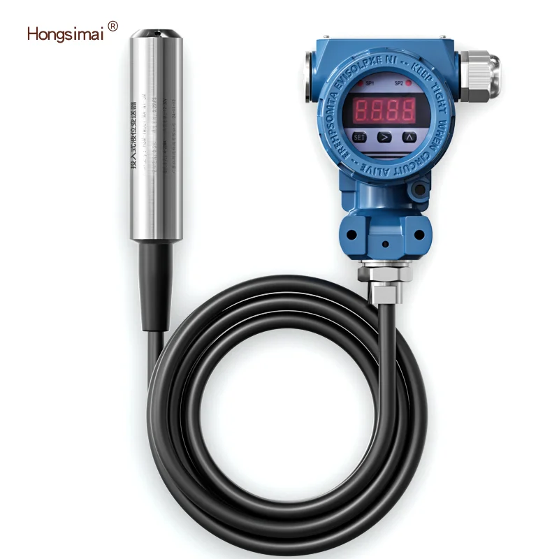 4-20mA Wired Explosion-proof Liquid Level Sensor IP68 Waterproof Probe Corrosive Sewage tank Liquid Level Transmitter