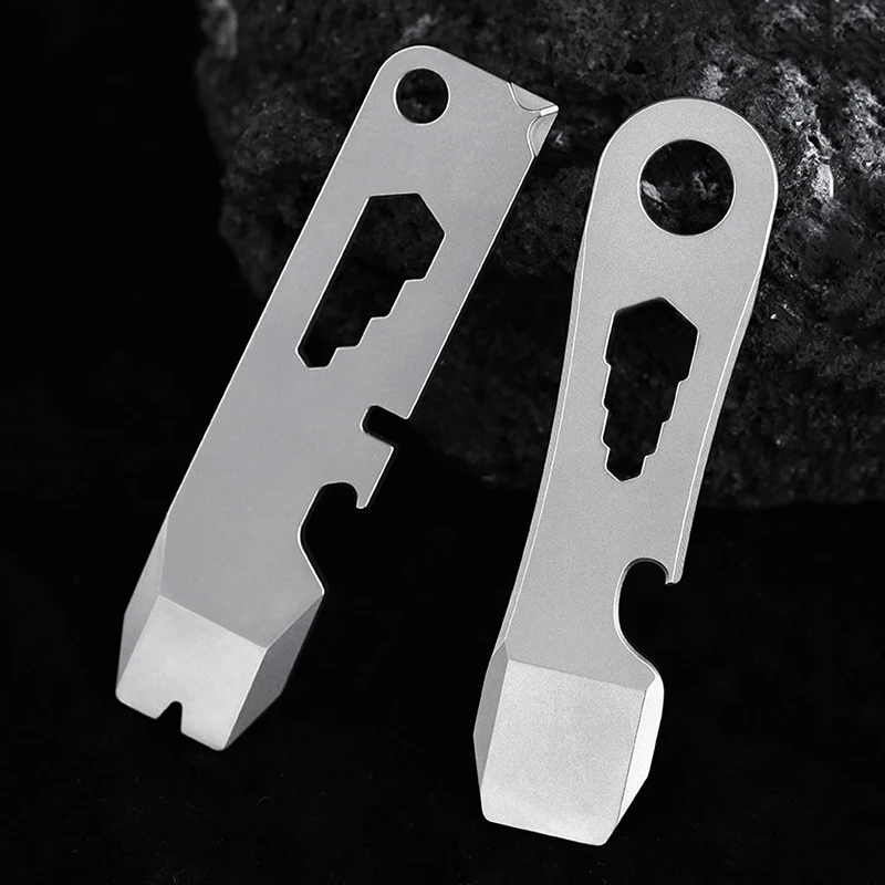 

90mm Multi-function Screwdriver Crowbar Titanium Steel Wrench Bottle Opener Outdoor Camping Riding On Foot EDC Tools Nail Puller