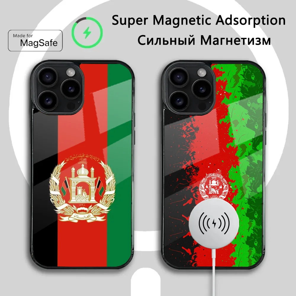 

Afghan Afghanistan Flag Phone Case For iPhone 16 15 14 13 12 11 Plus,Pro,Max Mini Magsafe Magnetic Wireless Charging