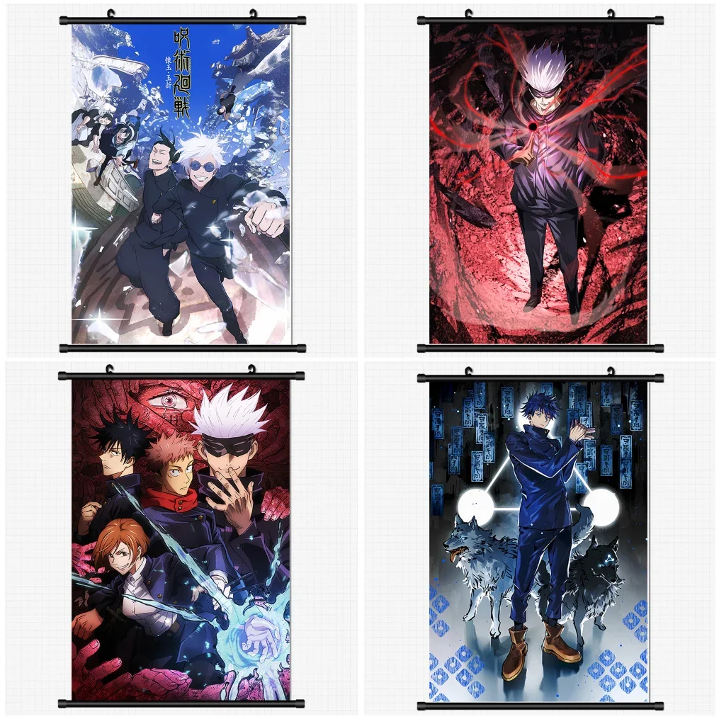 

Jujutsu Kaisen Satoru Gojo Anime Wall Background Hanging Poster Cloth Placard Cospaly Cartoon Gift Notice textile wall covering