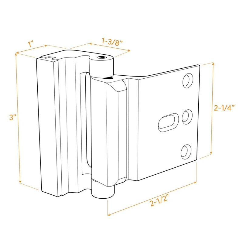 Deurversteviging Slot Stop Kindveilige Constructie 3 Inch Stop Kindveilig Zwart