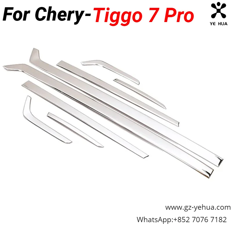 

Chery Tiggo 7pro 2020 2021 2022 2023 Car Window Trim Modified Special Stainless Steel Decorative Window Bright Strips