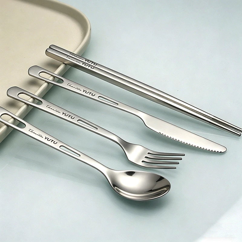 Titanium Tableware Set Camping - Camping Cooking Cutlery Set review and price