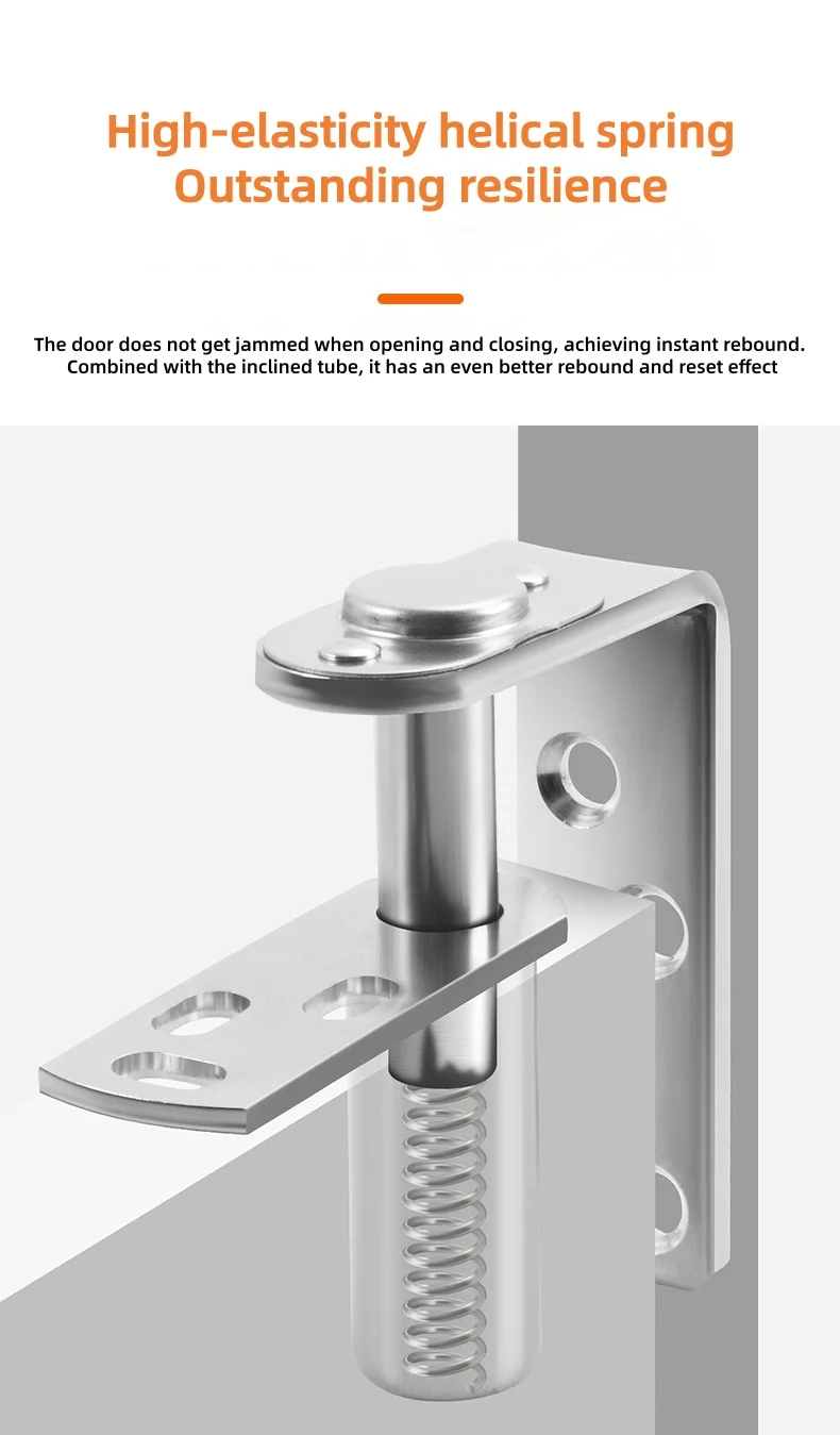 Home Heavy‑Duty 360° Rotating Pivot Door Hinge, 360 Stainless Steel Automatic Rebound Shaft Hinge for Wooden Door Hardware 6