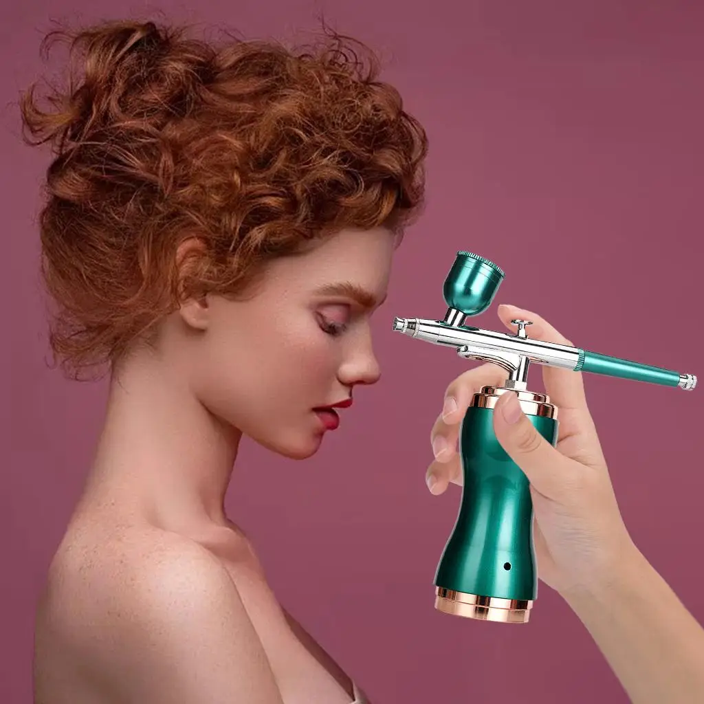 

Mini Airbrush Compressor Kit Rechargeable with Air Brush USB Handheld Spray Pump Nail Drawing Craft