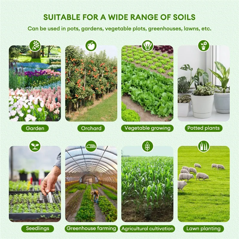 

2024 Измеритель влажности почвы 4 в 1, измеритель влажности почвы/свет/настояния/PH для садоводства, газона, сельского хозяйства, использования на открытом воздухе