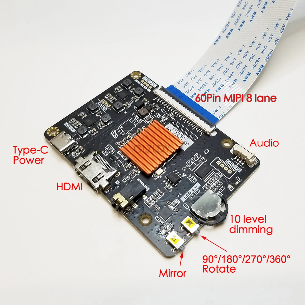 6" LS060R1SX01 6 inch 1440x2560 IPS LCD LED Panel 2560X1440 HDMI to MIPI 50Pin Controller Board For DIY Display Screen DVD PI