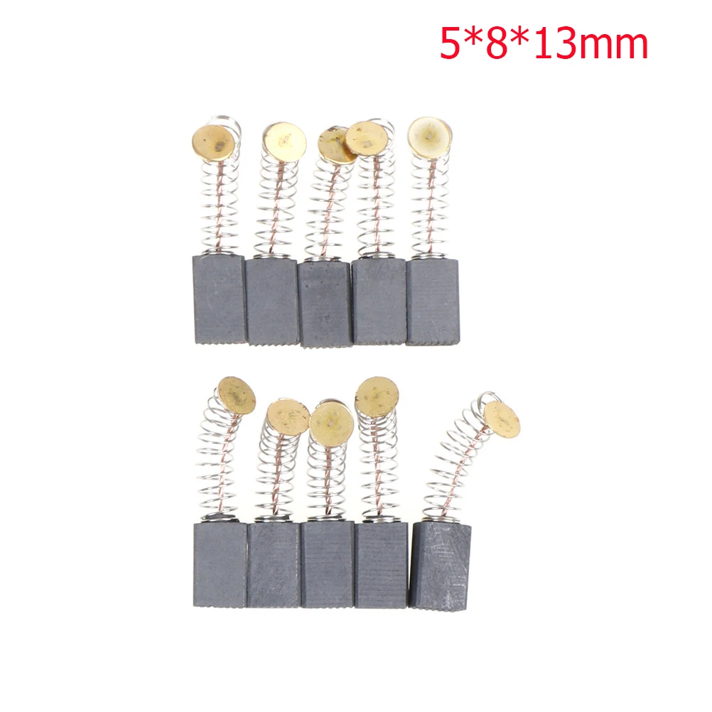 10 Pcs  Brass Carbon Brushes Motor Replacements For Electric Grinding Heads 5*5*8cm /5*8*13mm