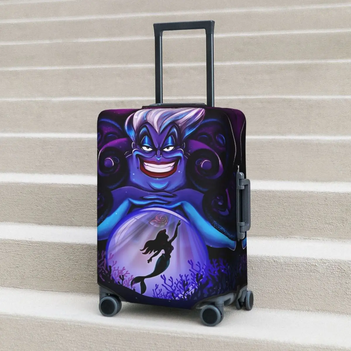 

Ursula The Witch Of The Seas Suitcase Cover Protection Elastic Trip Luggage Protector Covers for 18-32 Inch