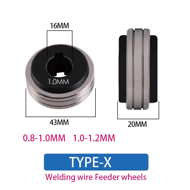 1PCS MIG Welding Wire Feeding Roll Panasonic Wire Feeder Wheel Roller 0.8 1.0 1.2 1.6mm V Binzel Wire Feeder Wheel Double Size