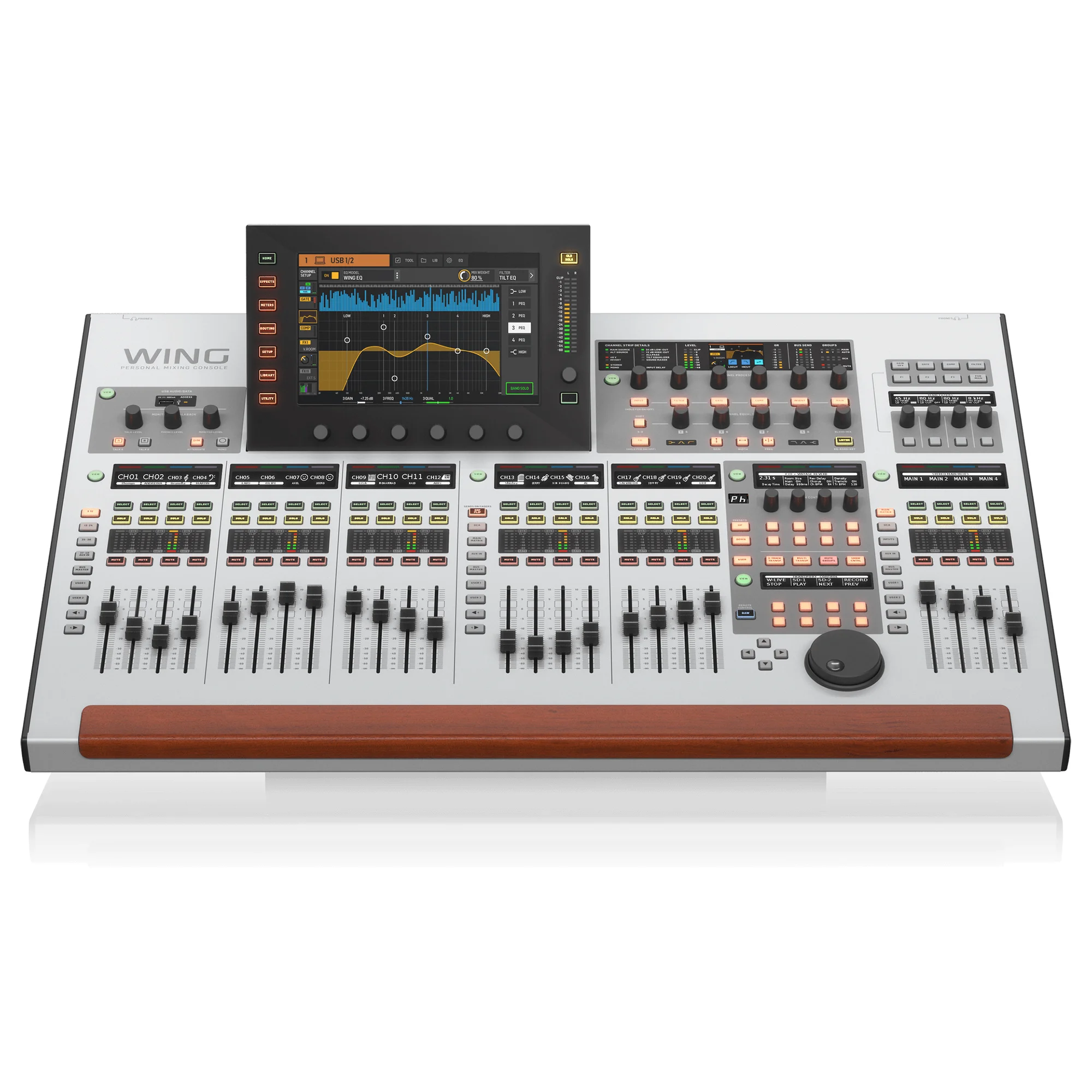 Wing 48 Channel, 28-Bus Full Stereo Digital Mixing Console with 24-Fader Control Surface and 10