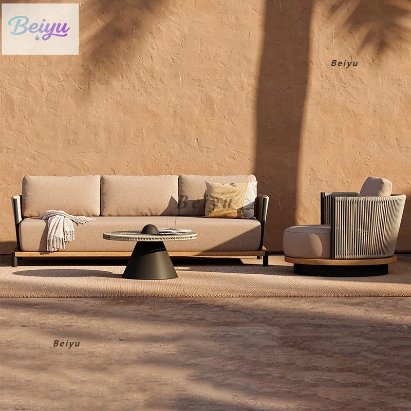 أريكة خارجية، فناء المطر والحماية من أشعة الشمس في الهواء الطلق، غرفة الشمس في الهواء الطلق، أثاث حديقة الفندق لفيلا الروطان #1