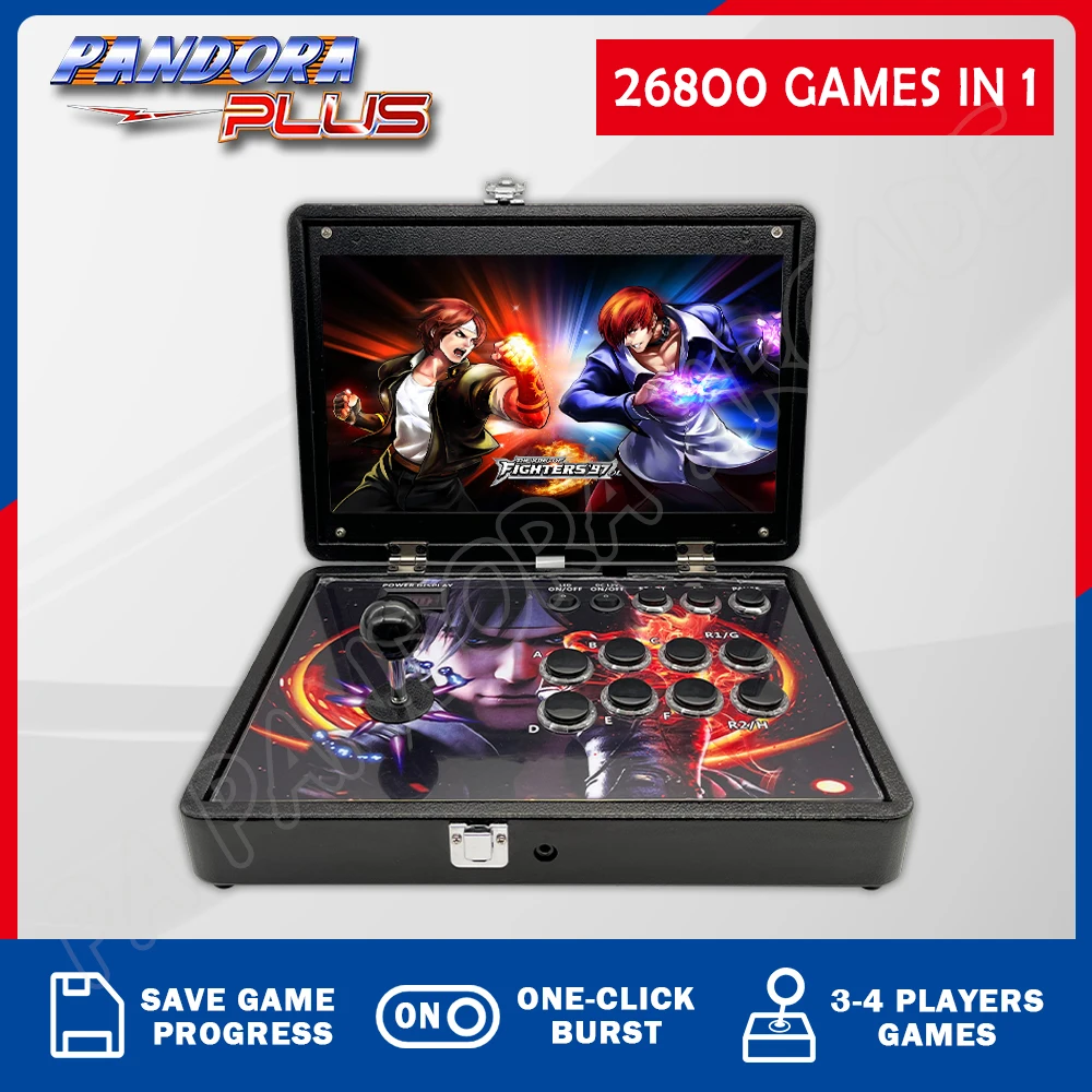 

14-Inch Pandora Console Folding Portable Arcade Console Pandora DX Plus Box 26800 in 1 720P HD Screen Mini Arcade Moonlight