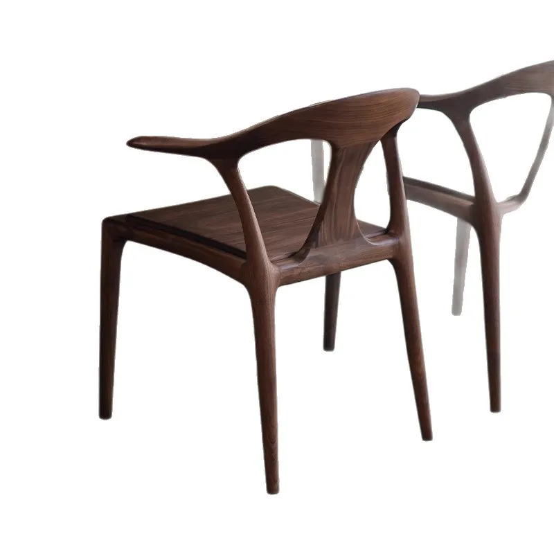 

Duck tongue chair backrest dining chair solid wood simple armchair study