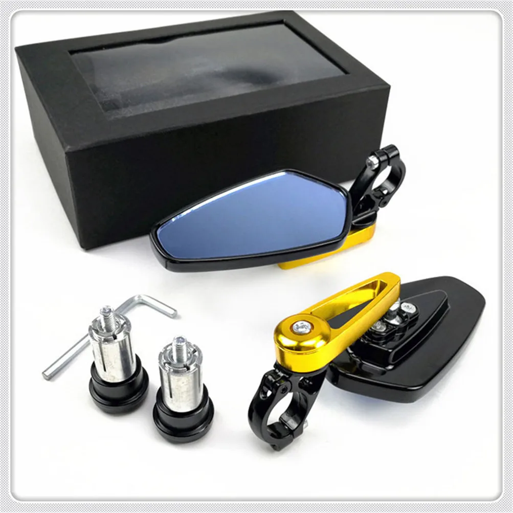 ユニバーサルモーターサイクルサイドバックミラー,アルミバーエンド,ヤマハfz6s fz6n fz6r ybr 125 MT-03 MT-25 fazer600