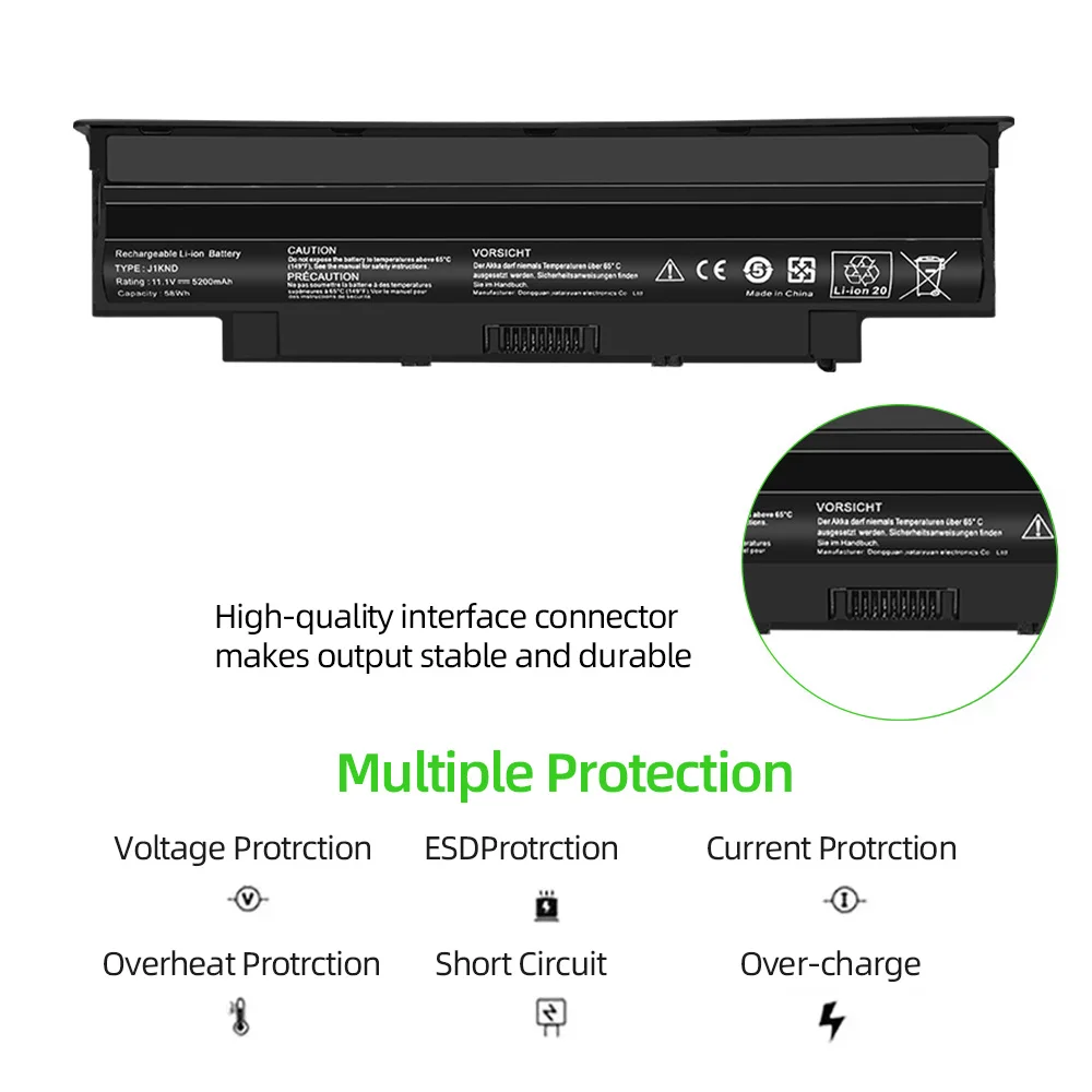 بطارية SKOWER J1KND لأجهزة Dell Vostro 3450 3550 Dell Inspiron 13R N3010 N3110 14R N4010 N4050 15R N5010 17R N7010