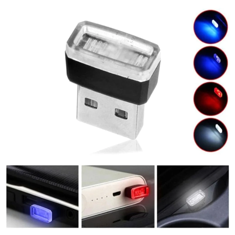 Mini USB LED RGB brillo de luz 7 colores cambiables para coche, portátil, teclado. Lámpara de noche inteligente para ambiente